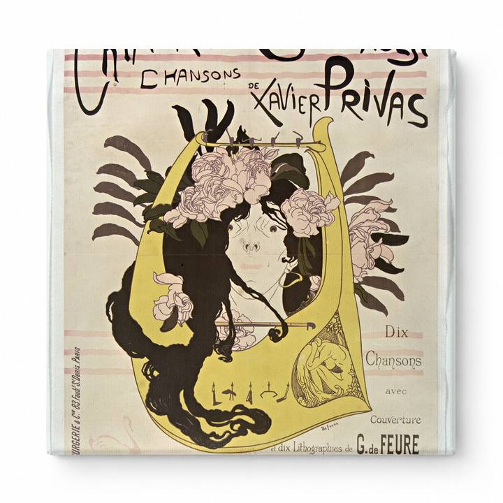 Chimères et Grimaces 1892 Xavier Privas Song Book - Art Nouveau Vintage Poster Wall Art