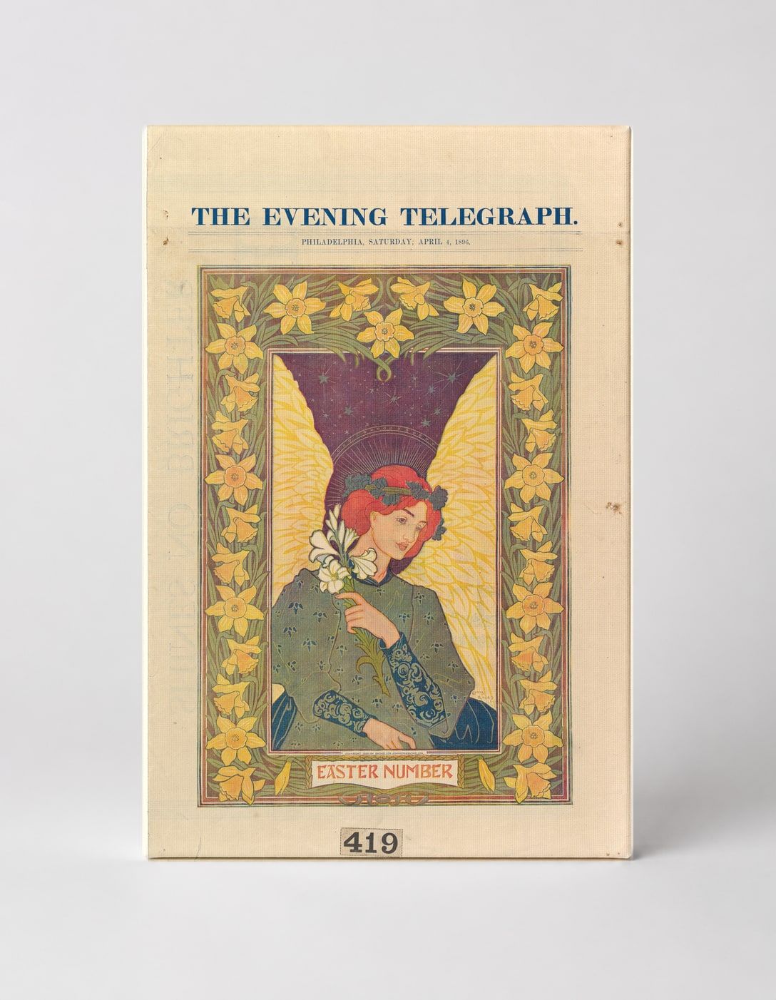 The Evening Telegraph Easter Number 1896 - Art Nouveau Vintage Poster Wall Art