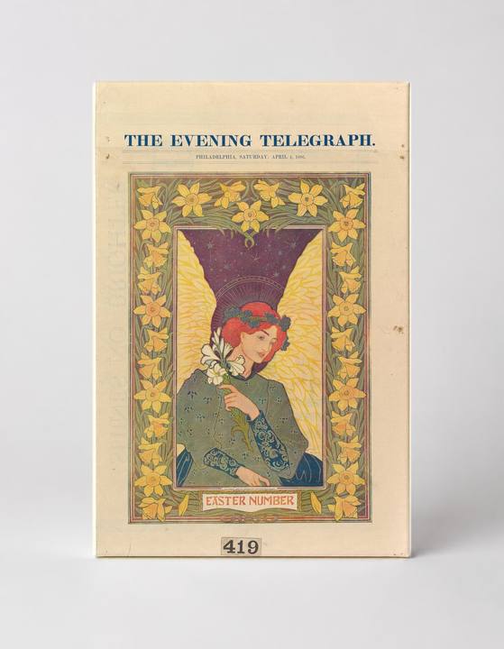 The Evening Telegraph Easter Number 1896 - Art Nouveau Vintage Poster Wall Art