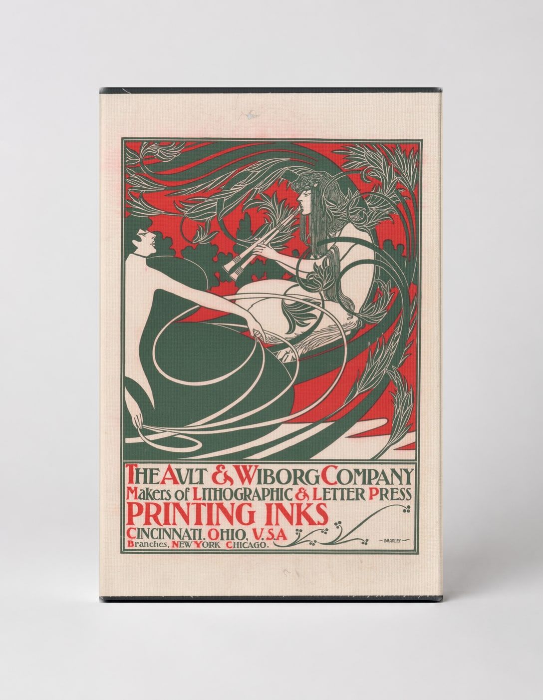 Ault & Wiborg Printing Inks 1895 - Art Nouveau Vintage Poster Wall Art