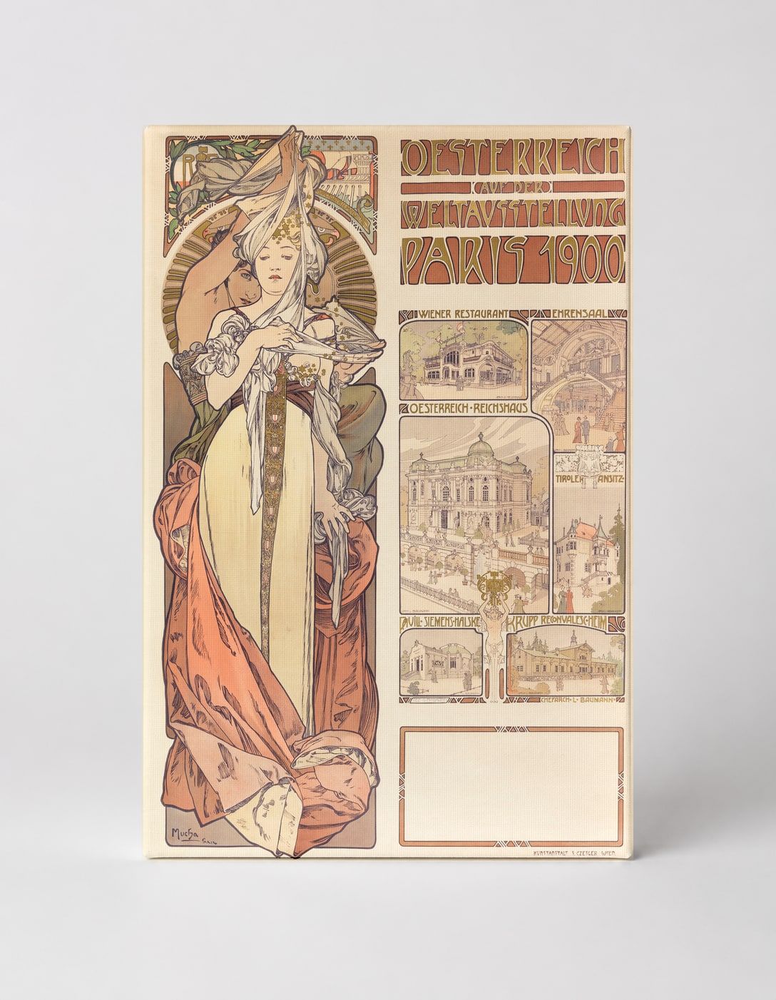 Oesterreich Paris 1900 World Exhibition - Art Nouveau Vintage Poster Wall Art