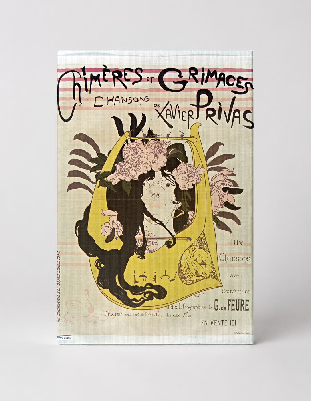 Chimères et Grimaces 1900 - Art Nouveau Vintage Song Book Poster Wall Art