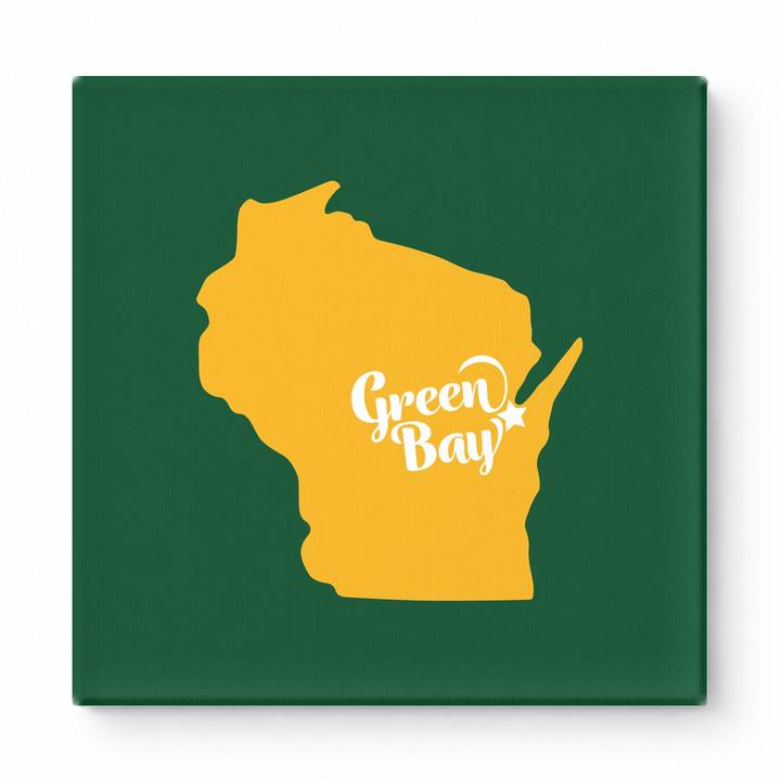 Home Sweet Green Bay — Wisconsin State Silhouette