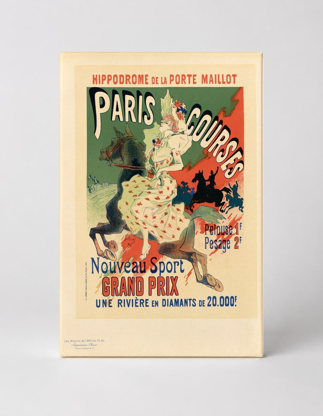 Paris Courses Hippodrome de la Porte Maillot 1890s - Belle Époque Vintage Poster Wall Art