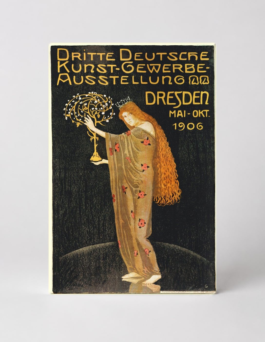 Dritte Deutsche Kunst-Gewerbe-Ausstellung Dresden 1906 - Art Nouveau Vintage Poster Wall Art