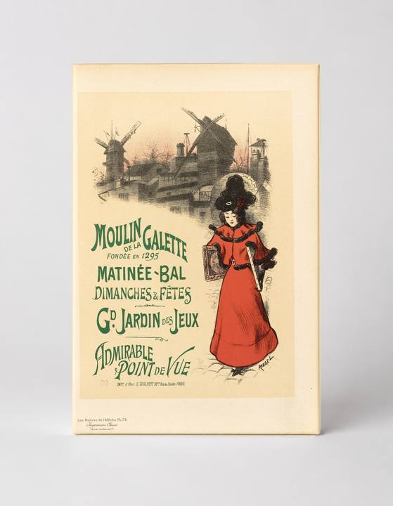 Moulin de la Galette 1890s Belle Époque Vintage Poster Canvas Wall Art
