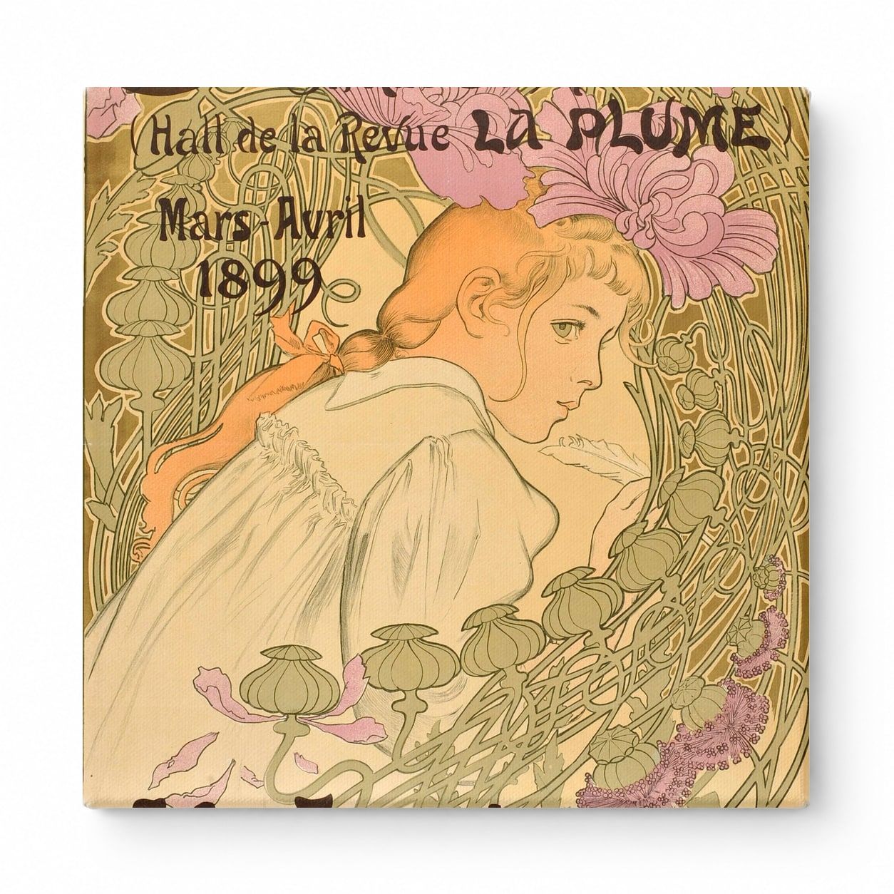 Salon des Cent 1899 La Plume - Art Nouveau Vintage Poster Wall Art