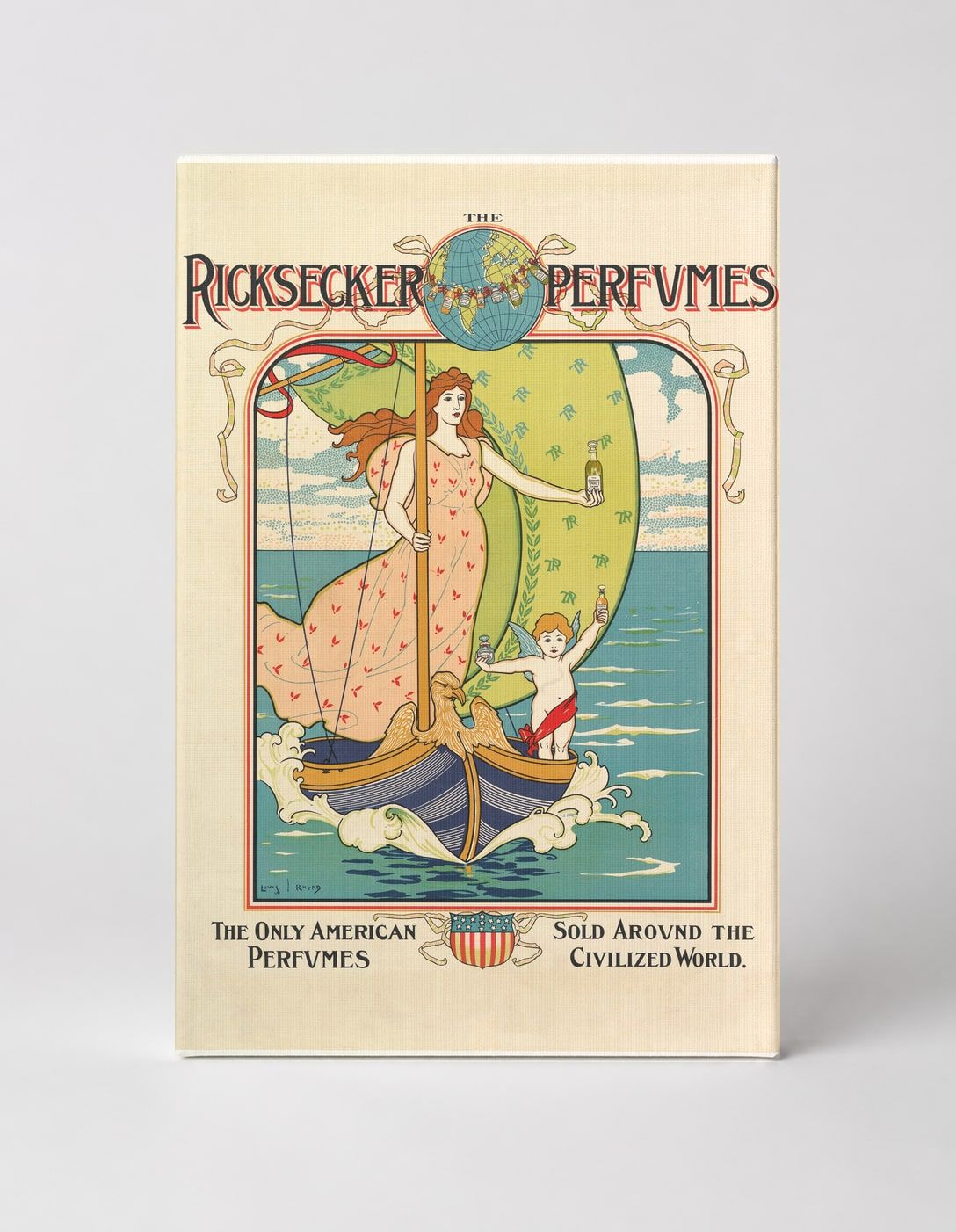 Ricksecker Perfumes Vintage Advertising Poster - Art Nouveau Canvas Wall Art