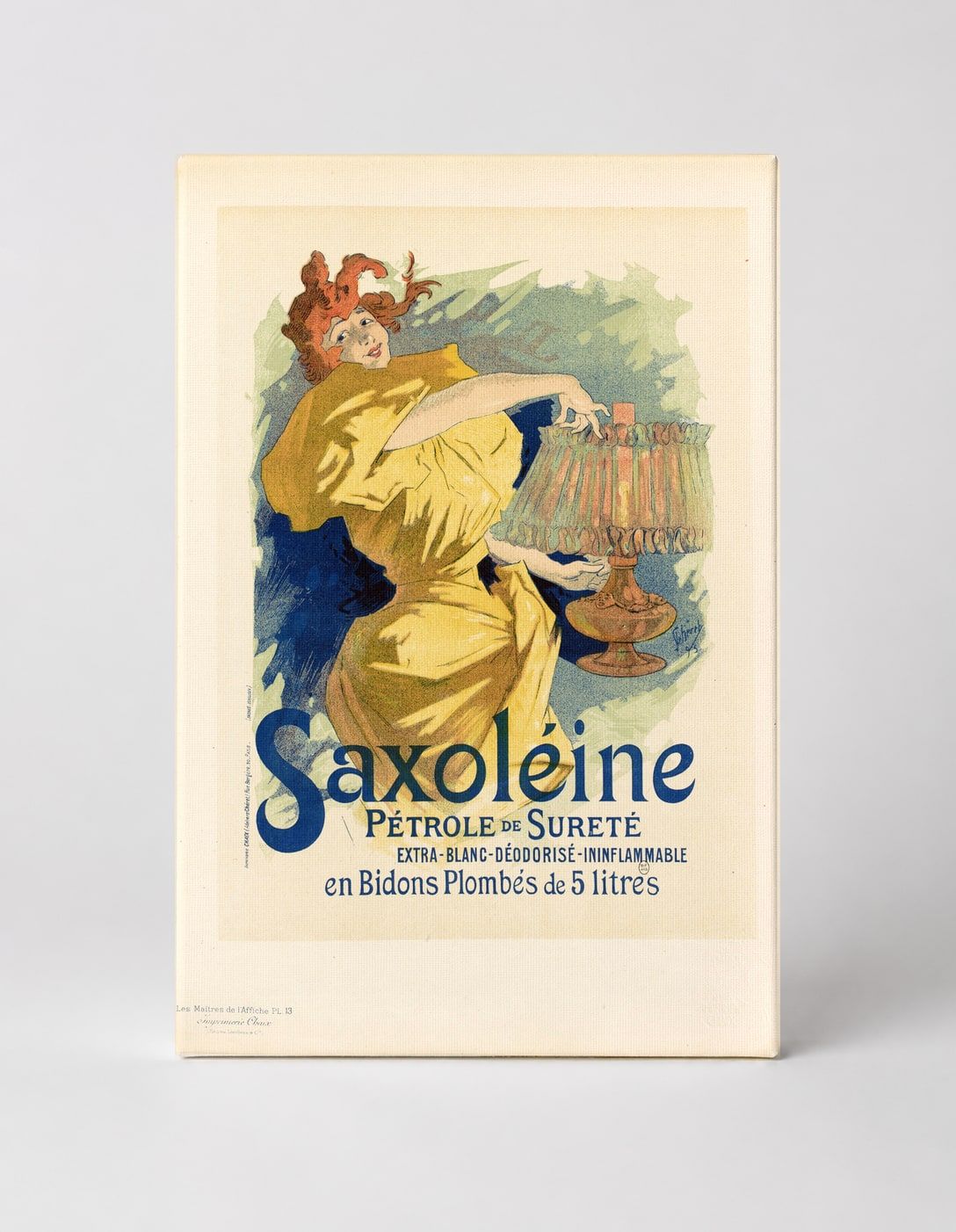 Saxoléine Pétrole de Sûreté 1896 - Art Nouveau Vintage Poster Wall Art