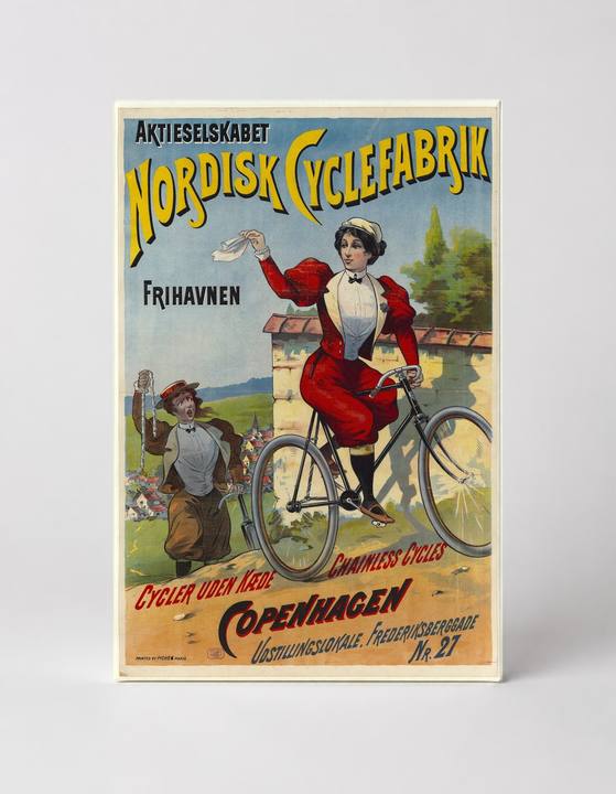 Nordisk Cyclefabrik 1890s Copenhagen Bicycle Vintage Poster Wall Art