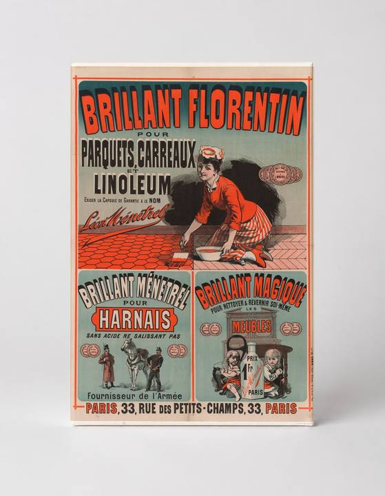 Brillant Florentin 1890s French Cleaning Products Vintage Poster Wall Art