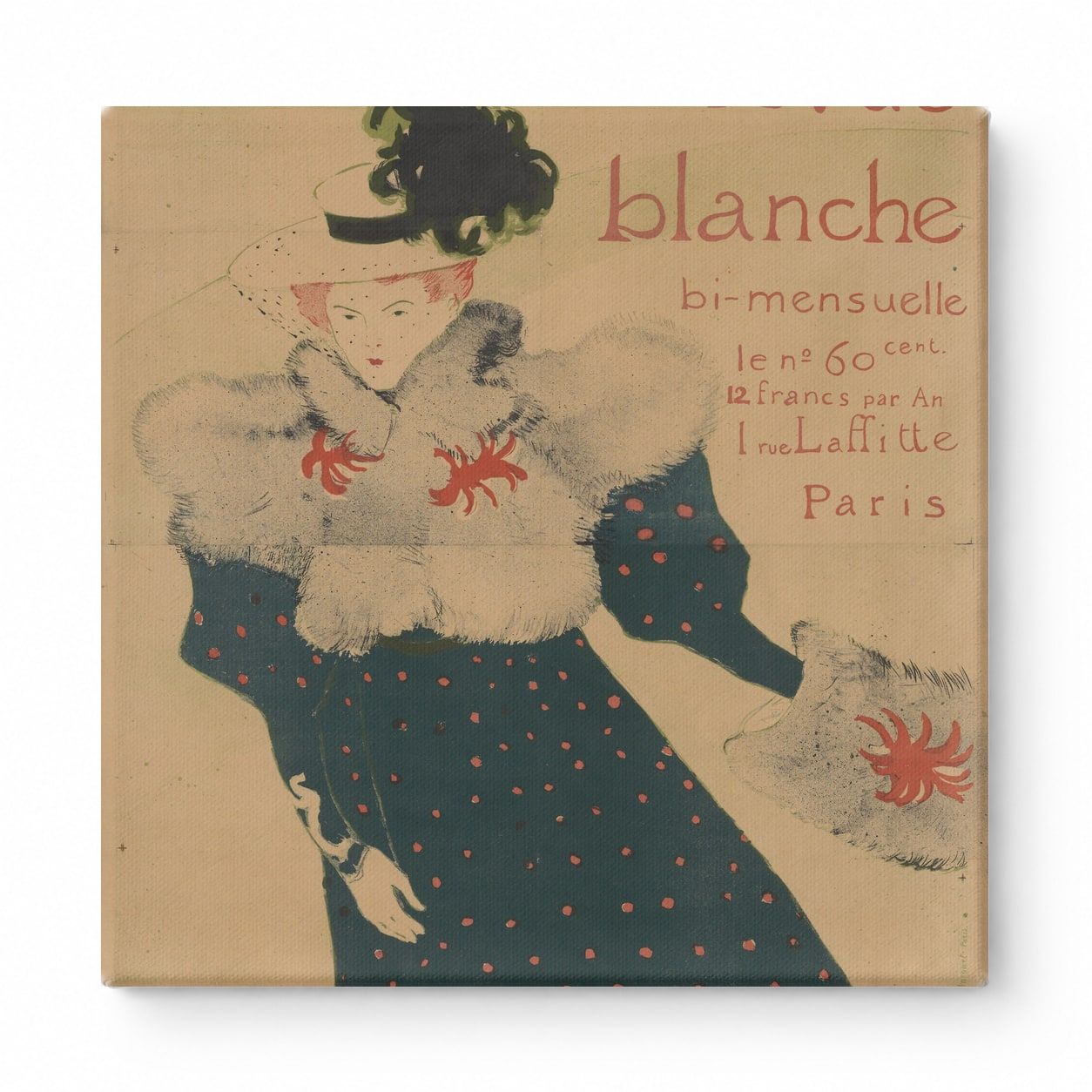 La Revue Blanche 1895 - Belle Époque Vintage Poster Canvas Wall Art