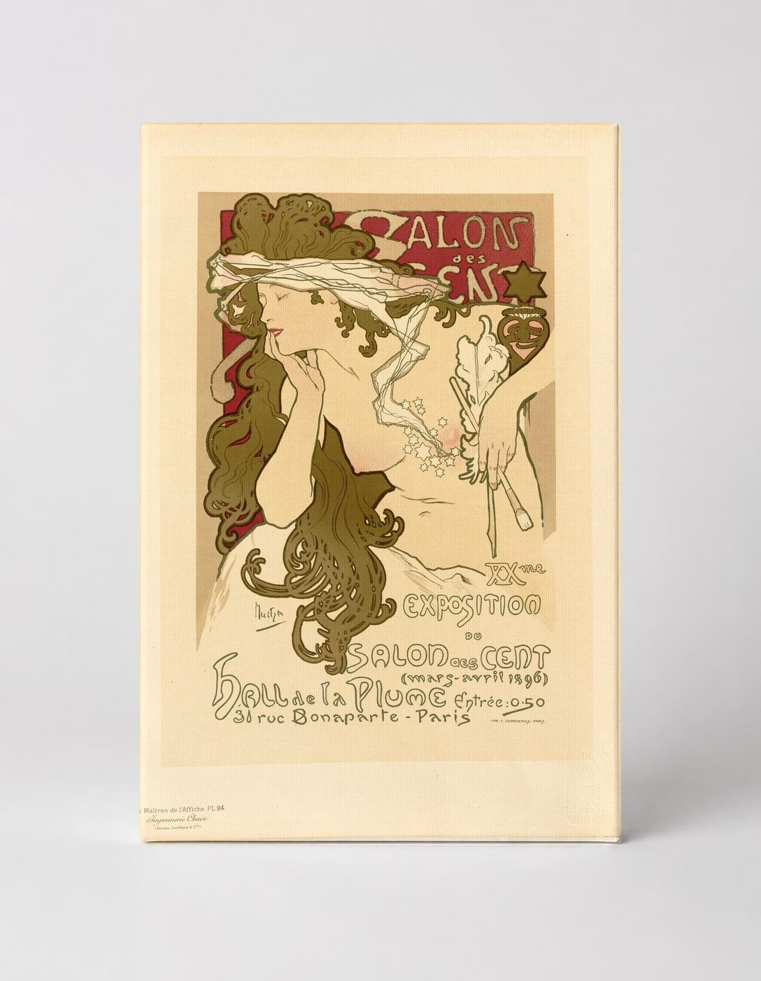 Salon des Cent 1896 Exposition - Art Nouveau Vintage Poster Wall Art