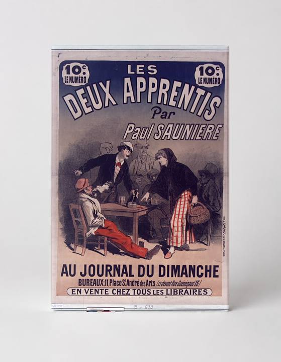 Les Deux Apprentis 1890s Paul Sauniere French Vintage Poster Canvas Wall Art