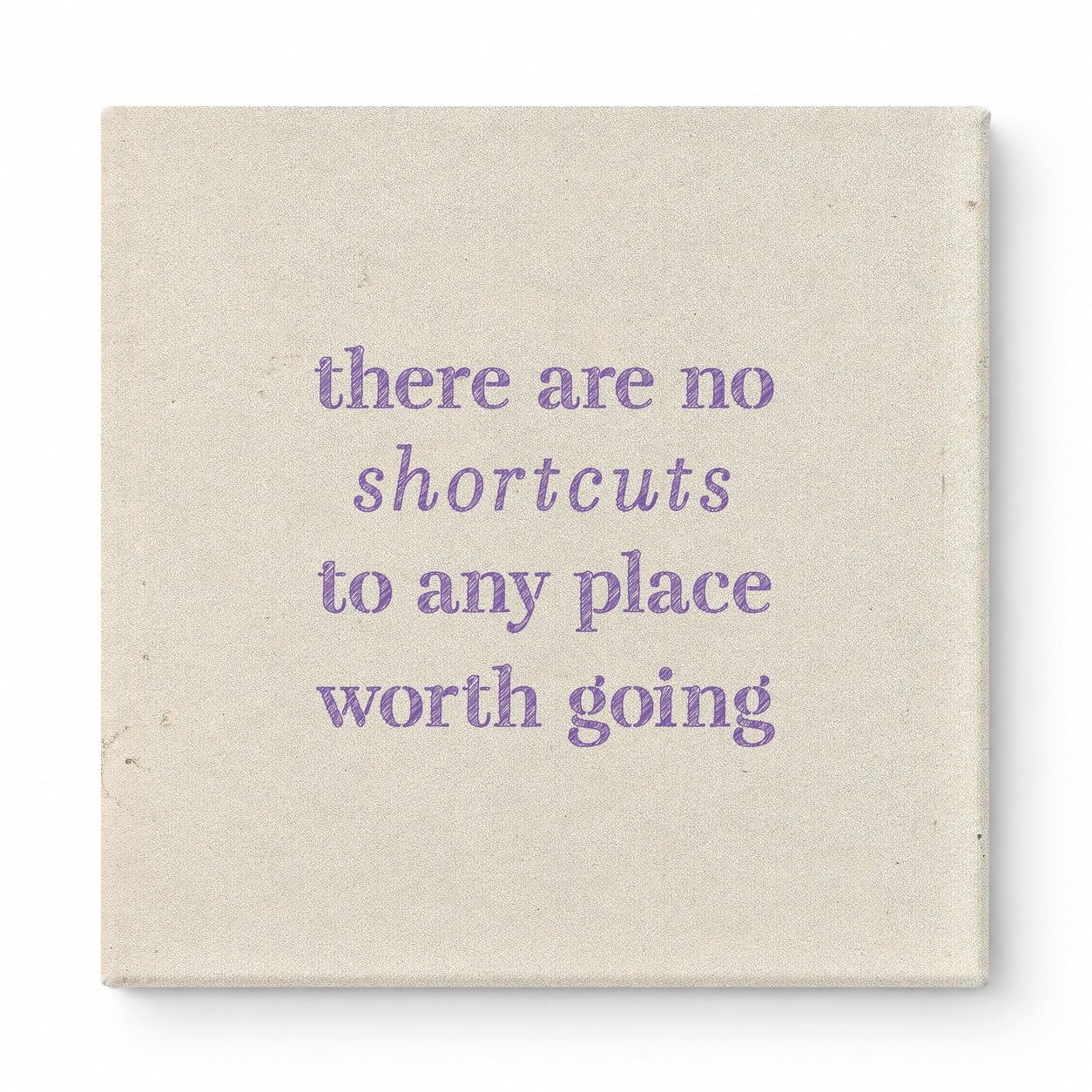 There Are No Shortcuts to Any Place Worth Going — Distressed Chalkboard