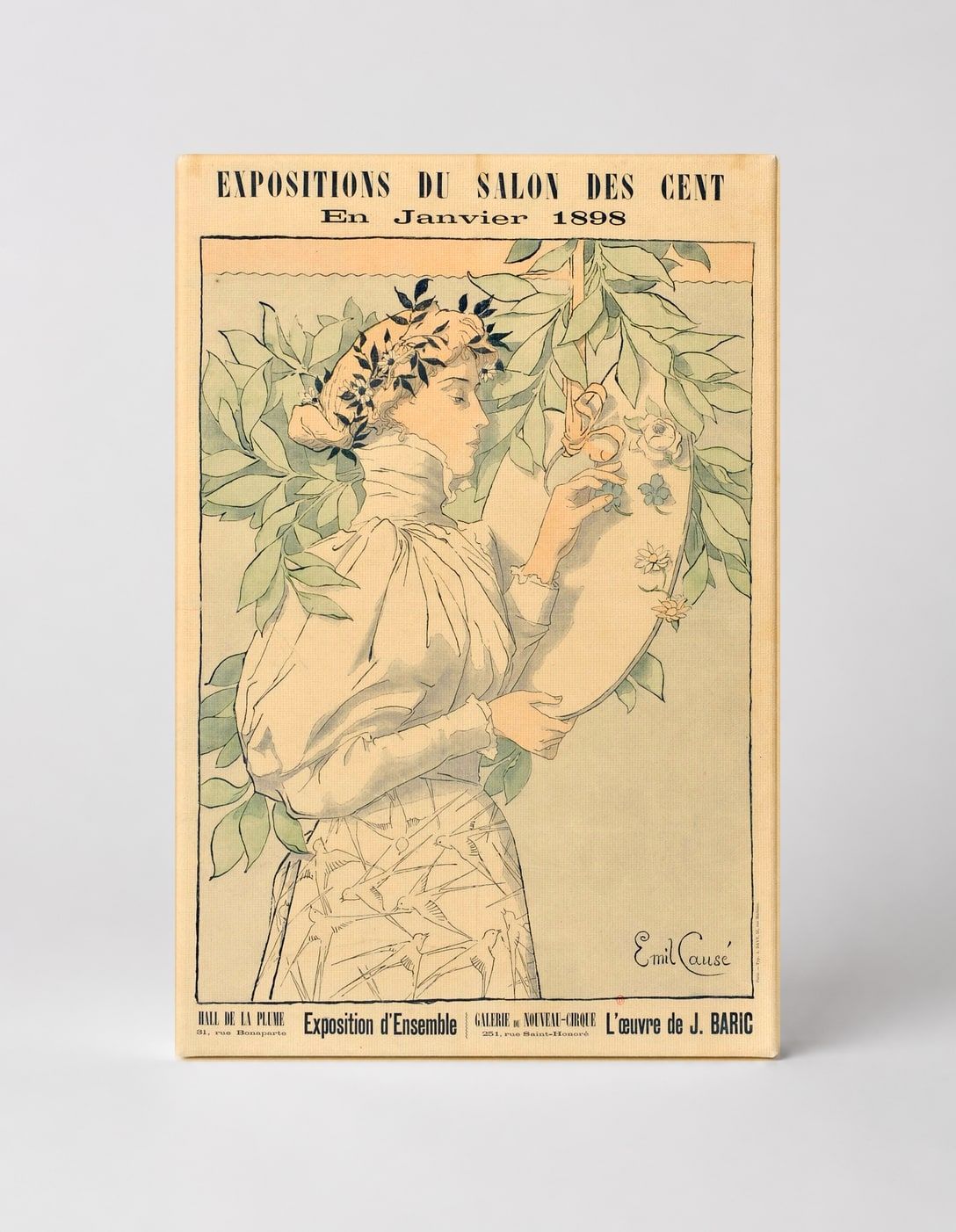 Expositions du Salon des Cent 1898 - Art Nouveau Vintage Poster Wall Art