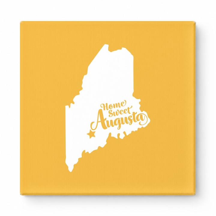 Home Sweet Augusta — Maine State Silhouette