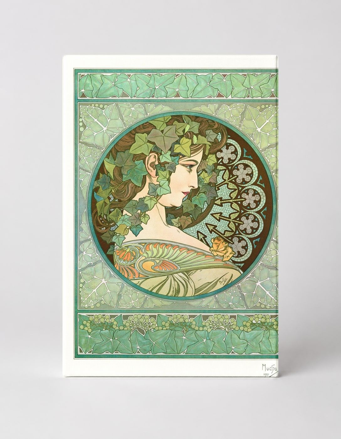 Ivy 1901 - Art Nouveau Woman Portrait Vintage Poster Wall Art