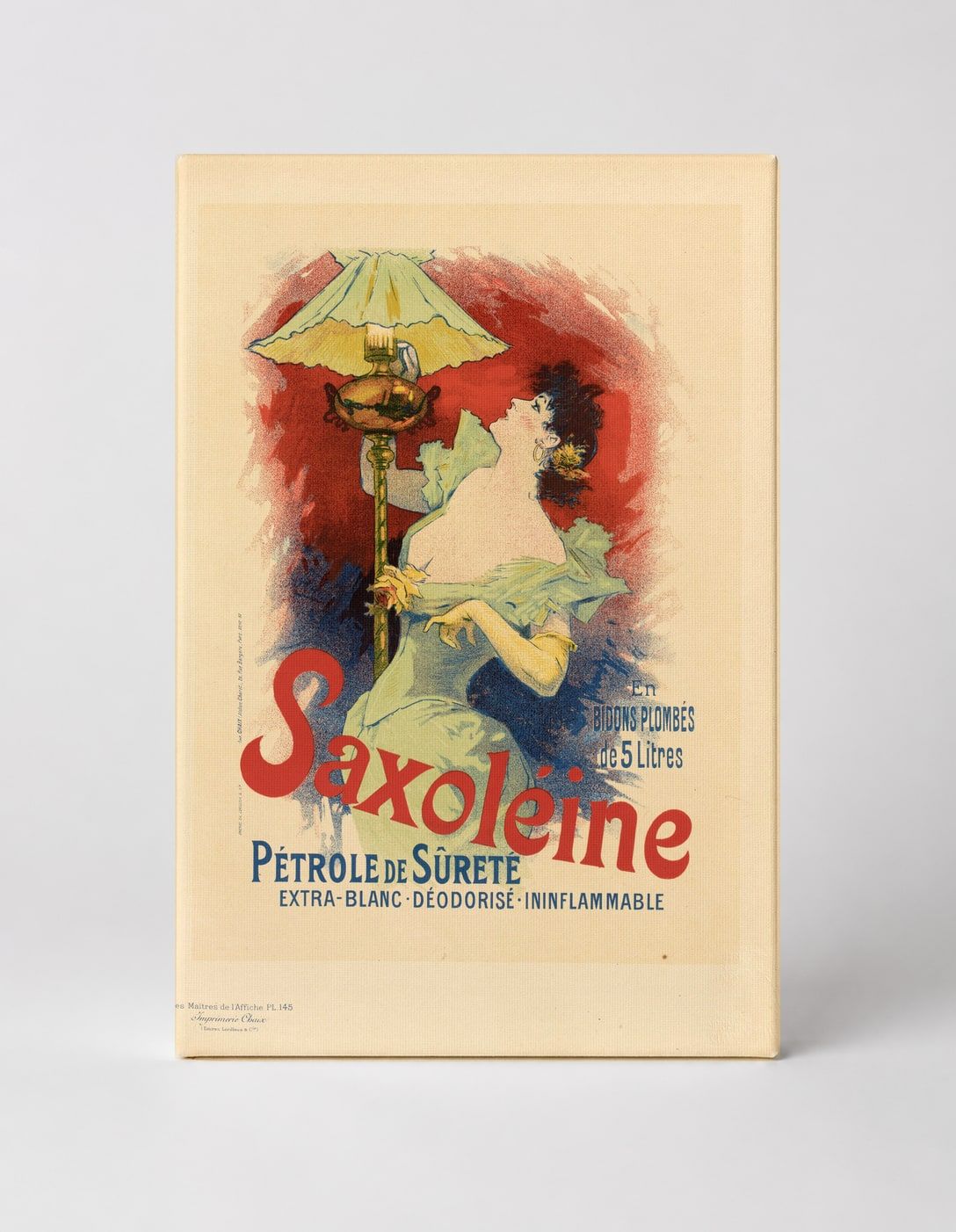 Saxoléine Pétrole de Sûreté 1896 - Art Nouveau Vintage Poster Wall Art