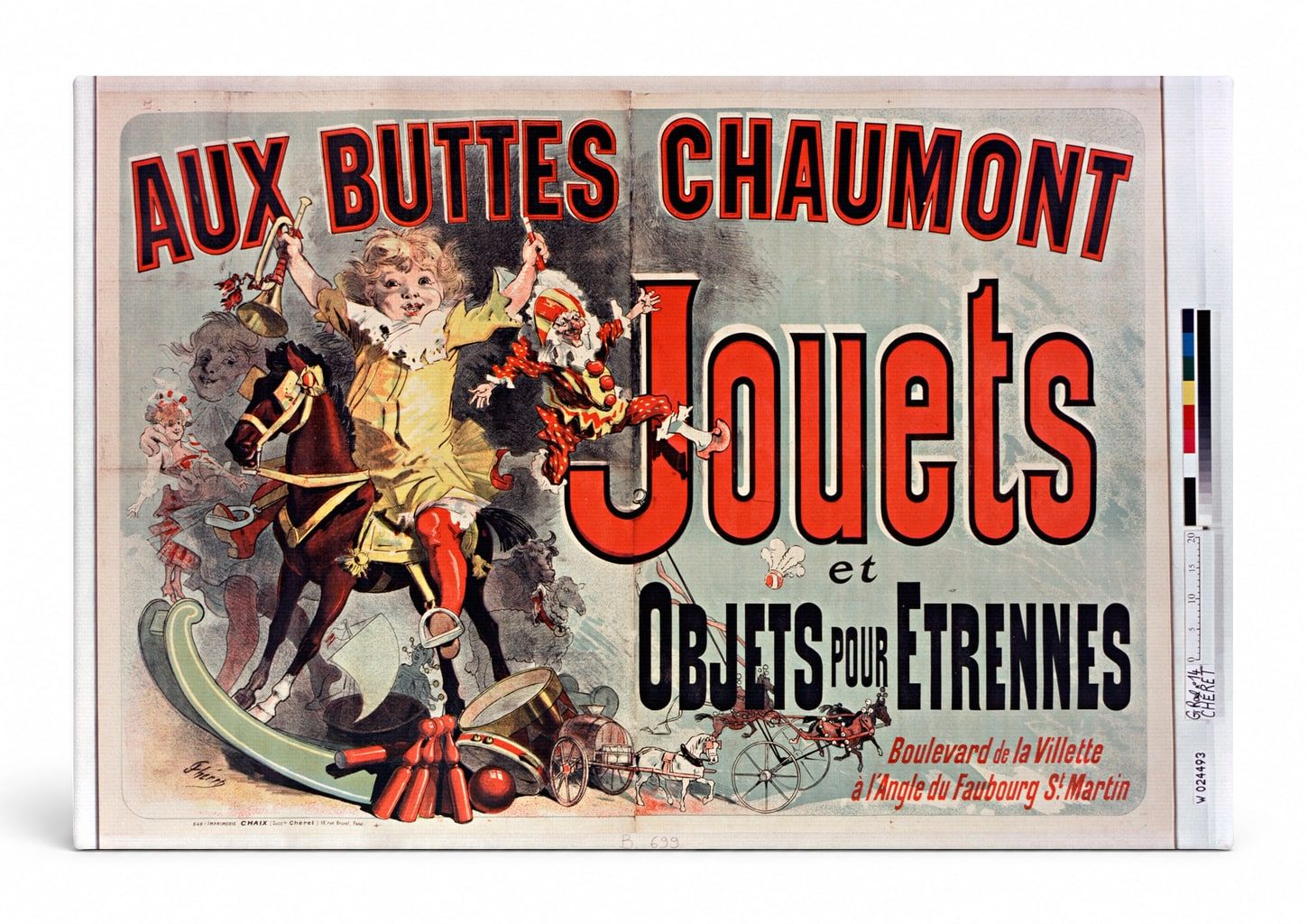 Aux Buttes Chaumont Jouets 1890s - French Toy Store Vintage Poster Wall Art