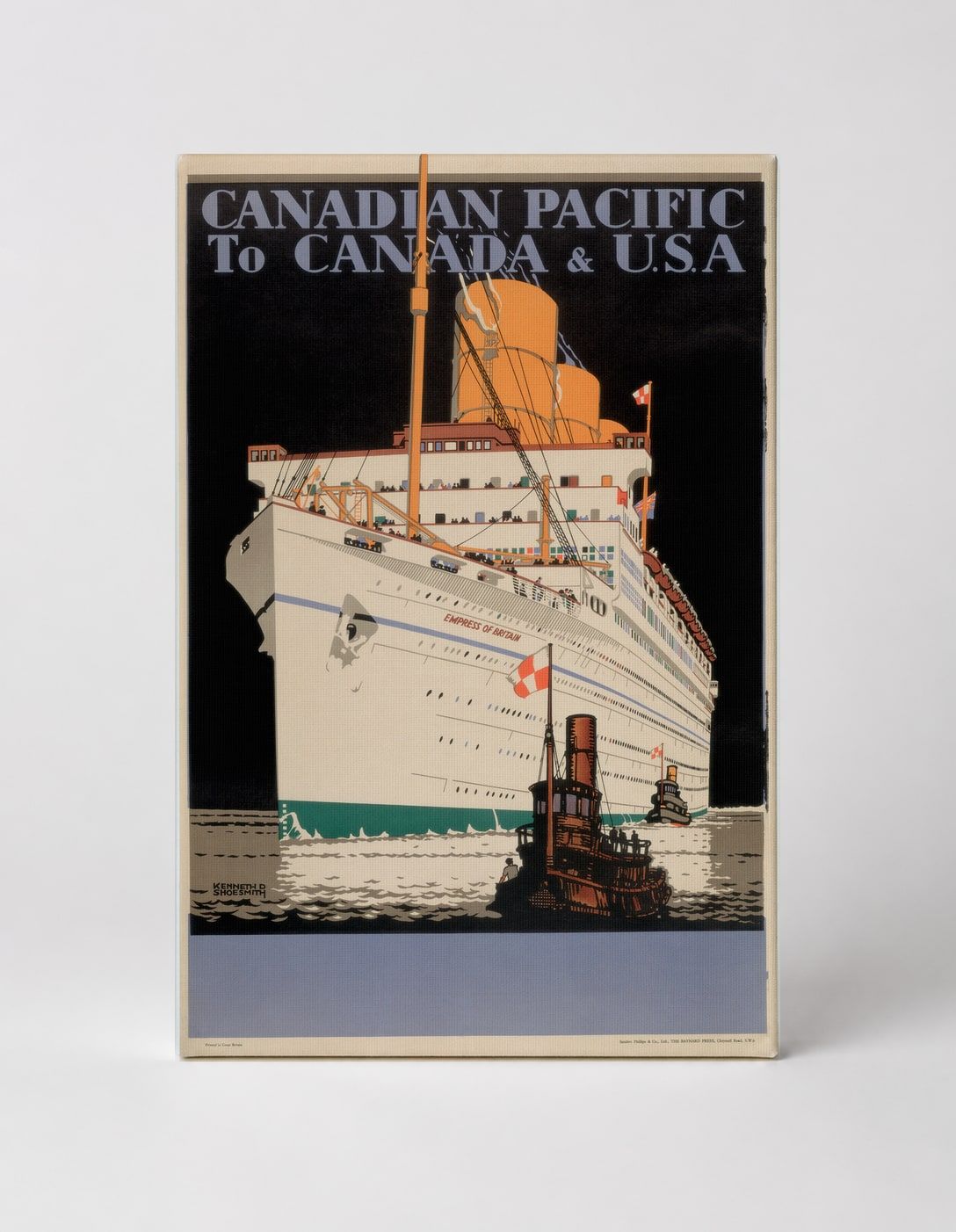 Canadian Pacific To Canada & USA Ocean Liner - Vintage Travel Poster Wall Art
