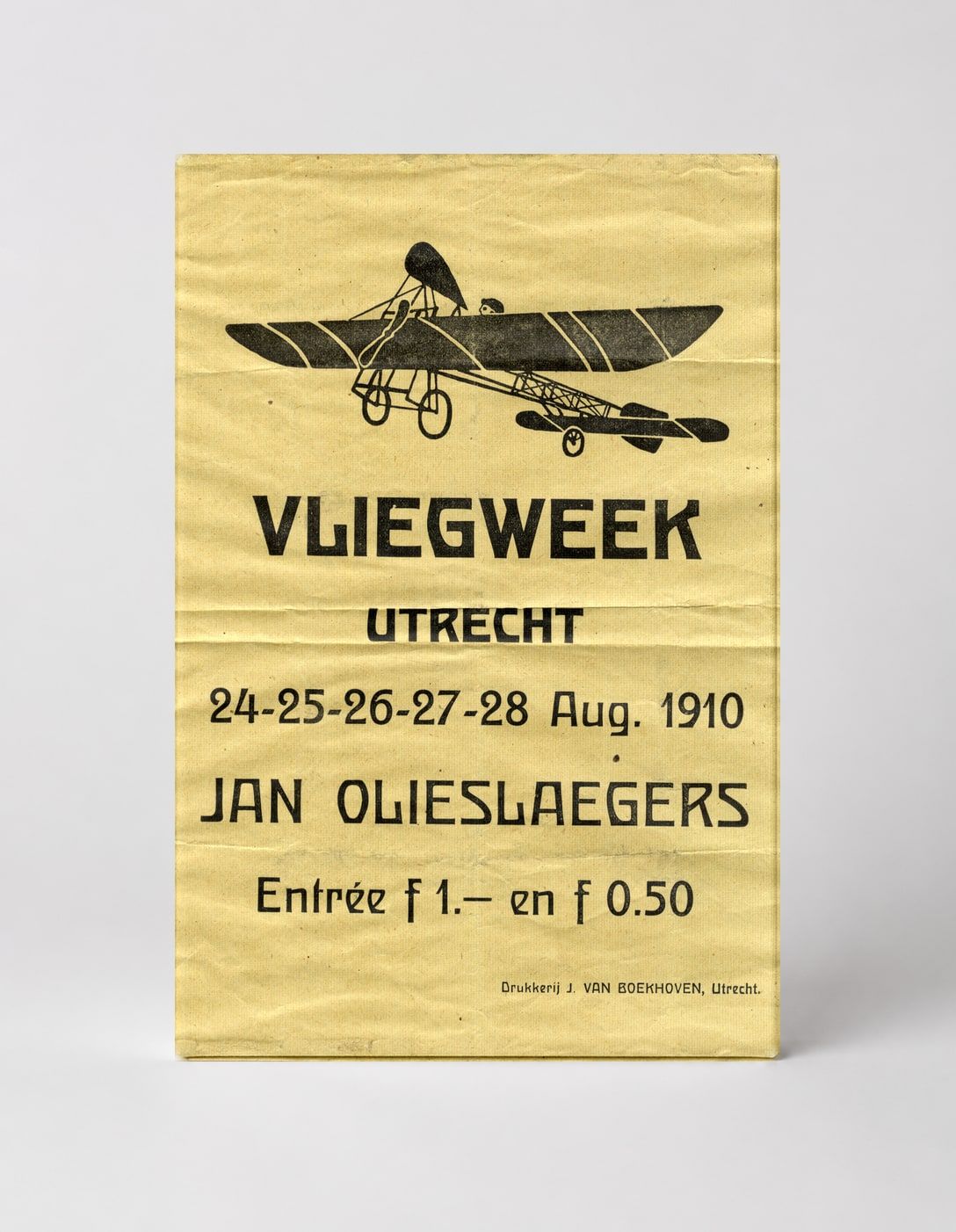 Vliegweek Utrecht 1910 - Early Aviation Vintage Poster Wall Art