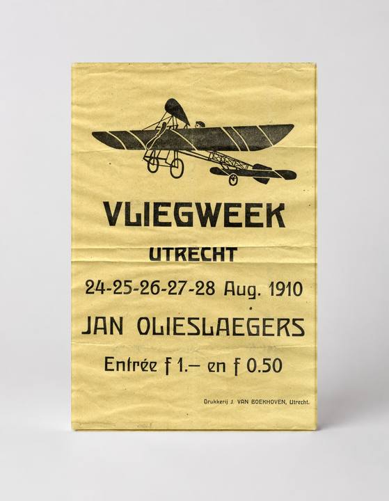 Vliegweek Utrecht 1910 - Early Aviation Vintage Poster Wall Art