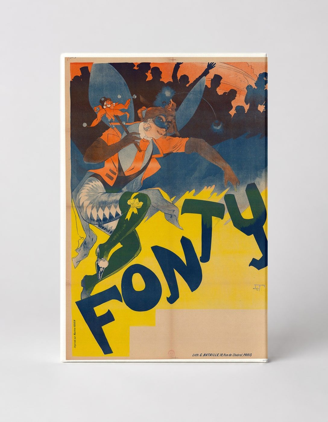 Fonty 1900s French Entertainment Vintage Lithograph Poster Canvas Wall Art