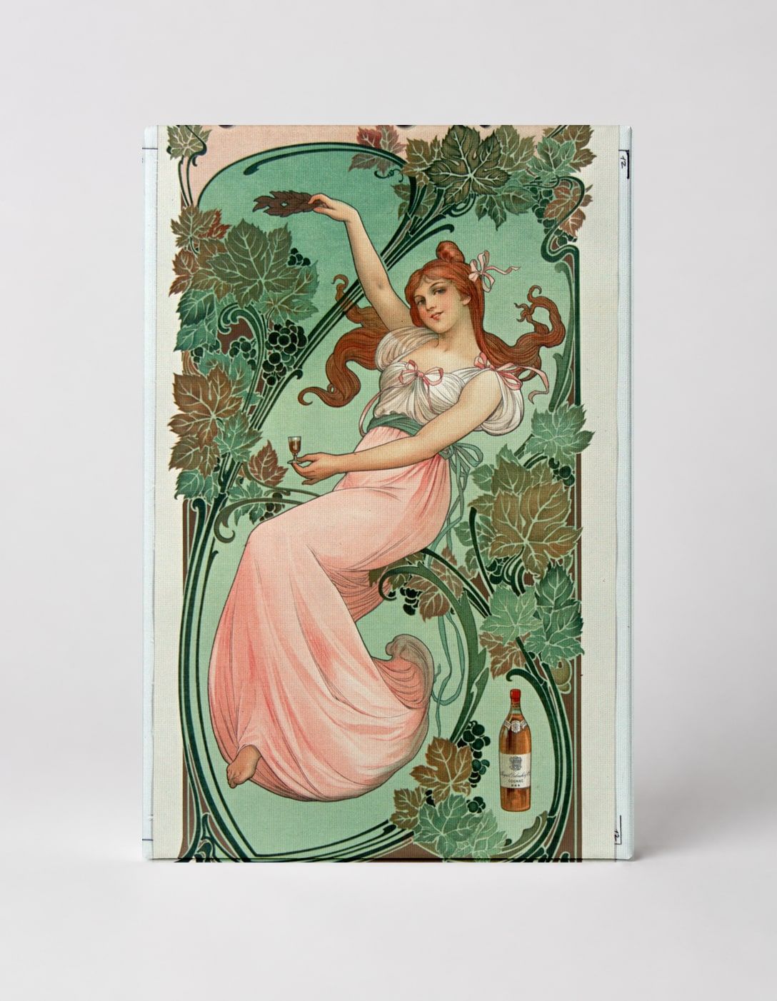 Cognac Bisquit Art Nouveau Vintage Poster Canvas Wall Art