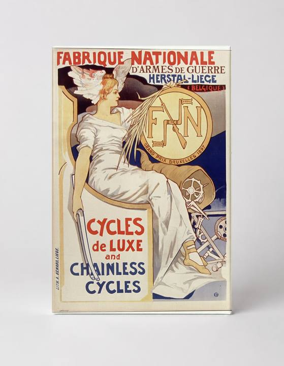 Fabrique Nationale Cycles de Luxe 1900 - Art Nouveau Vintage Poster Wall Art
