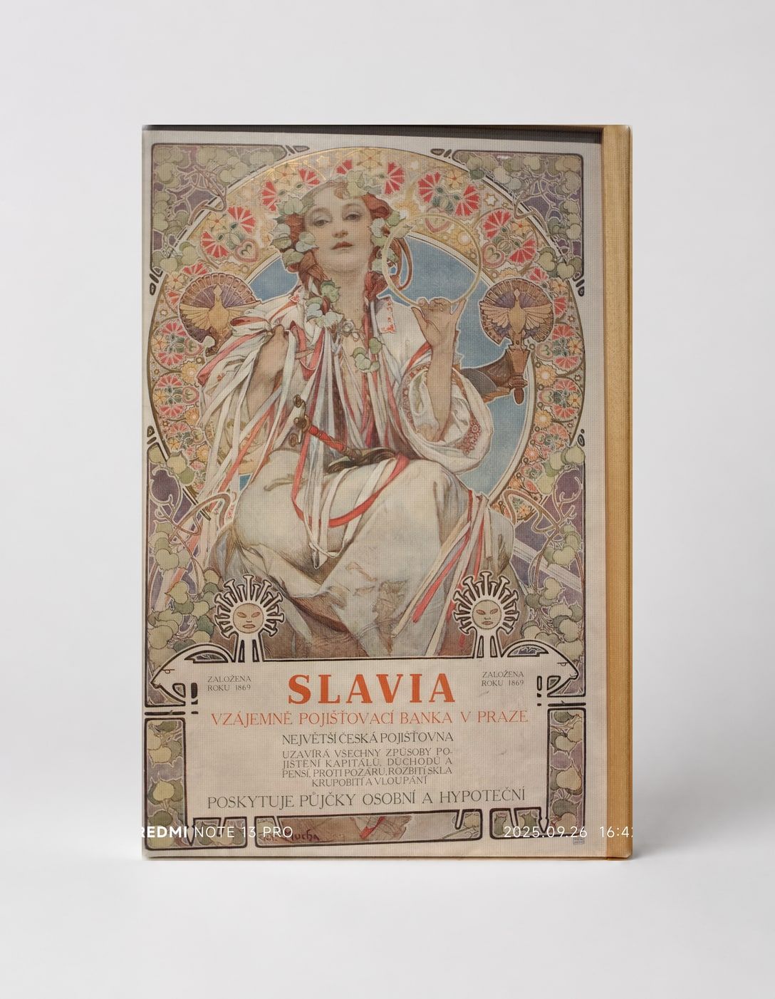 Slavia Insurance Prague 1907 - Art Nouveau Vintage Poster Wall Art