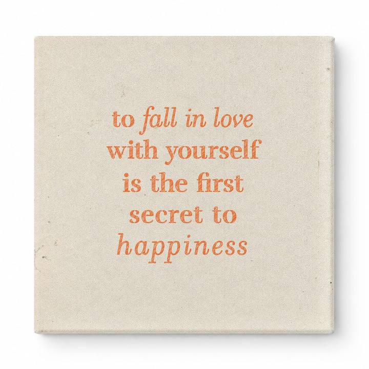To Fall in Love with Yourself Is the First Secret to Happiness — Watercolor Wash