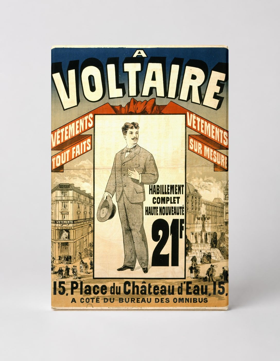 A Voltaire Vêtements 1890s French Fashion - Vintage Lithograph Poster Wall Art
