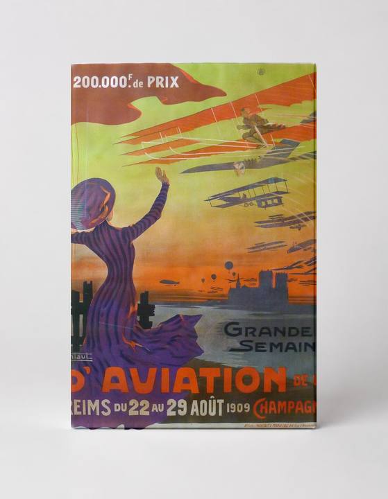 Grande Semaine d'Aviation de la Champagne 1909 - Vintage French Poster Wall Art