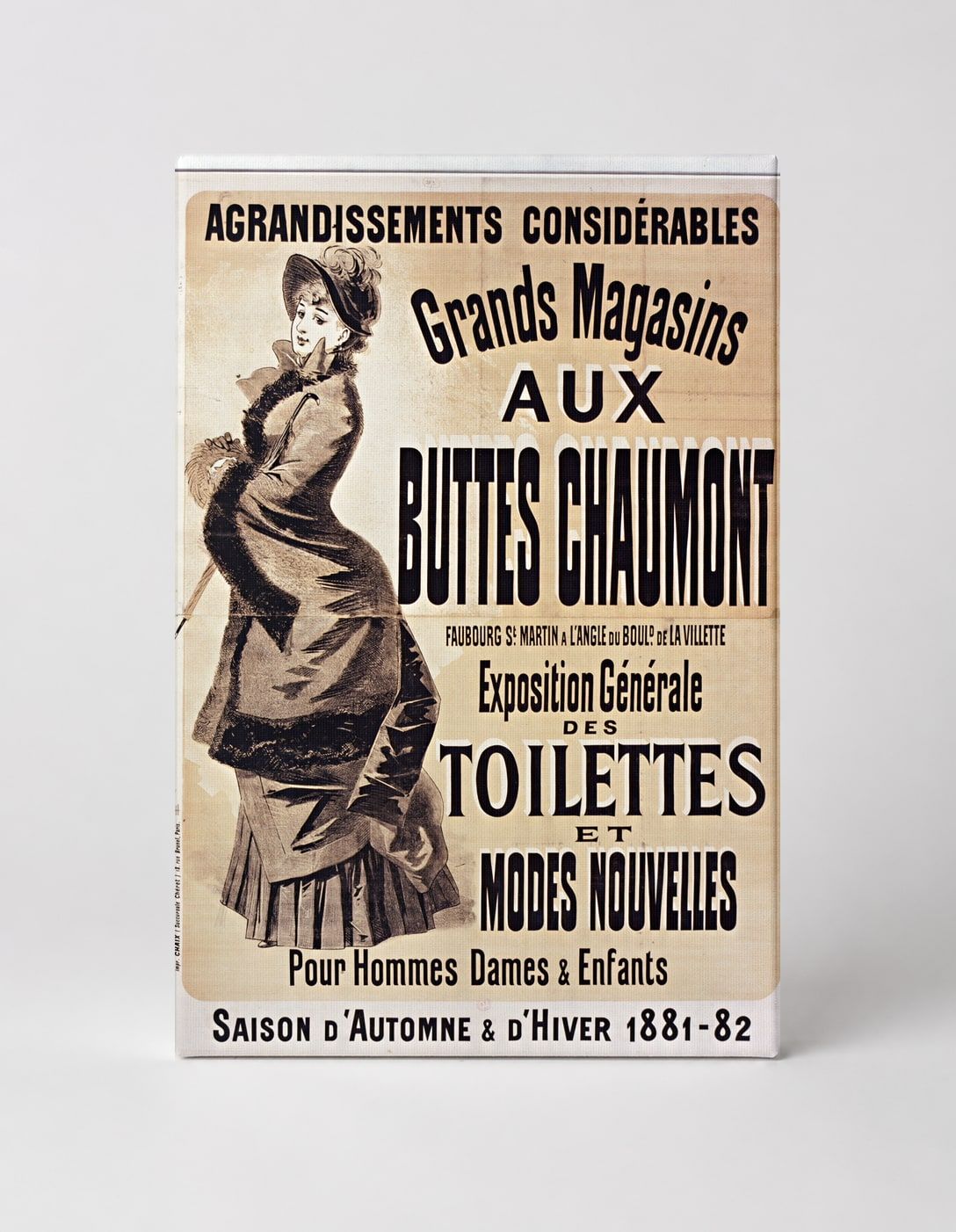 Buttes Chaumont 1881 French Department Store Vintage Poster Wall Art