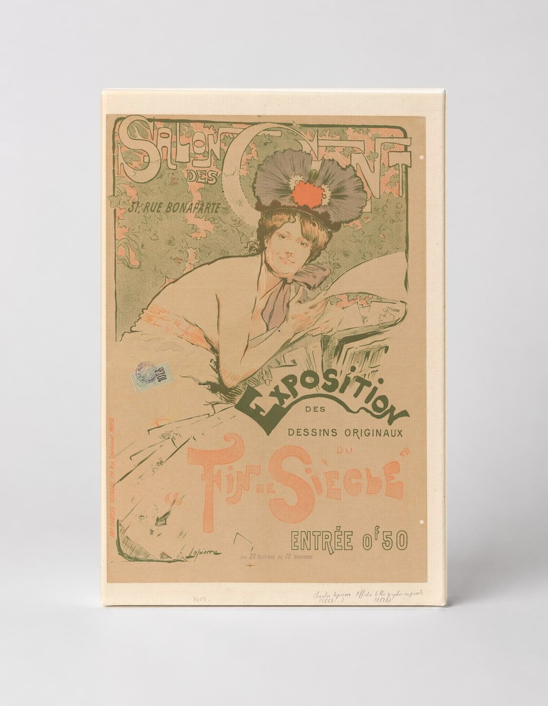 Salon des Cent Exposition 1890s - Art Nouveau Vintage Poster Wall Art