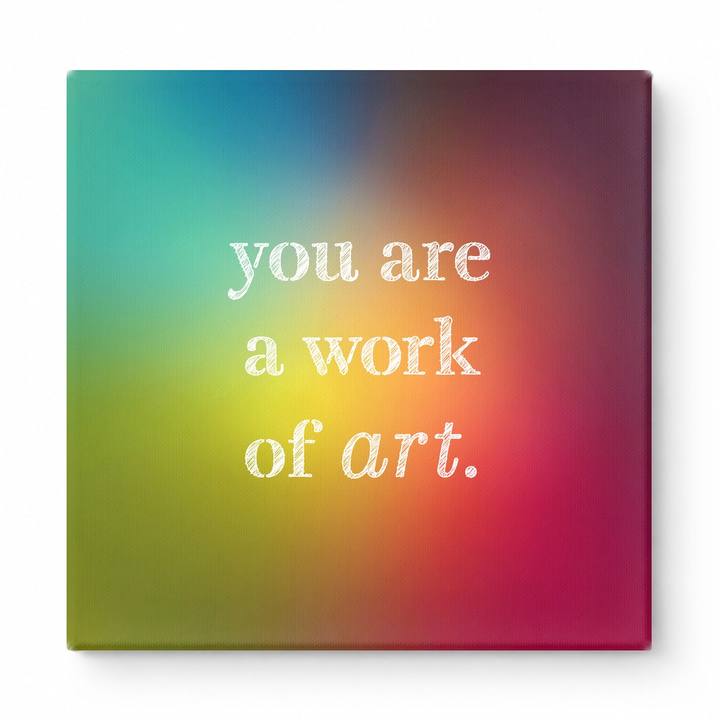 You Are a Work of Art — Watercolor Wash
