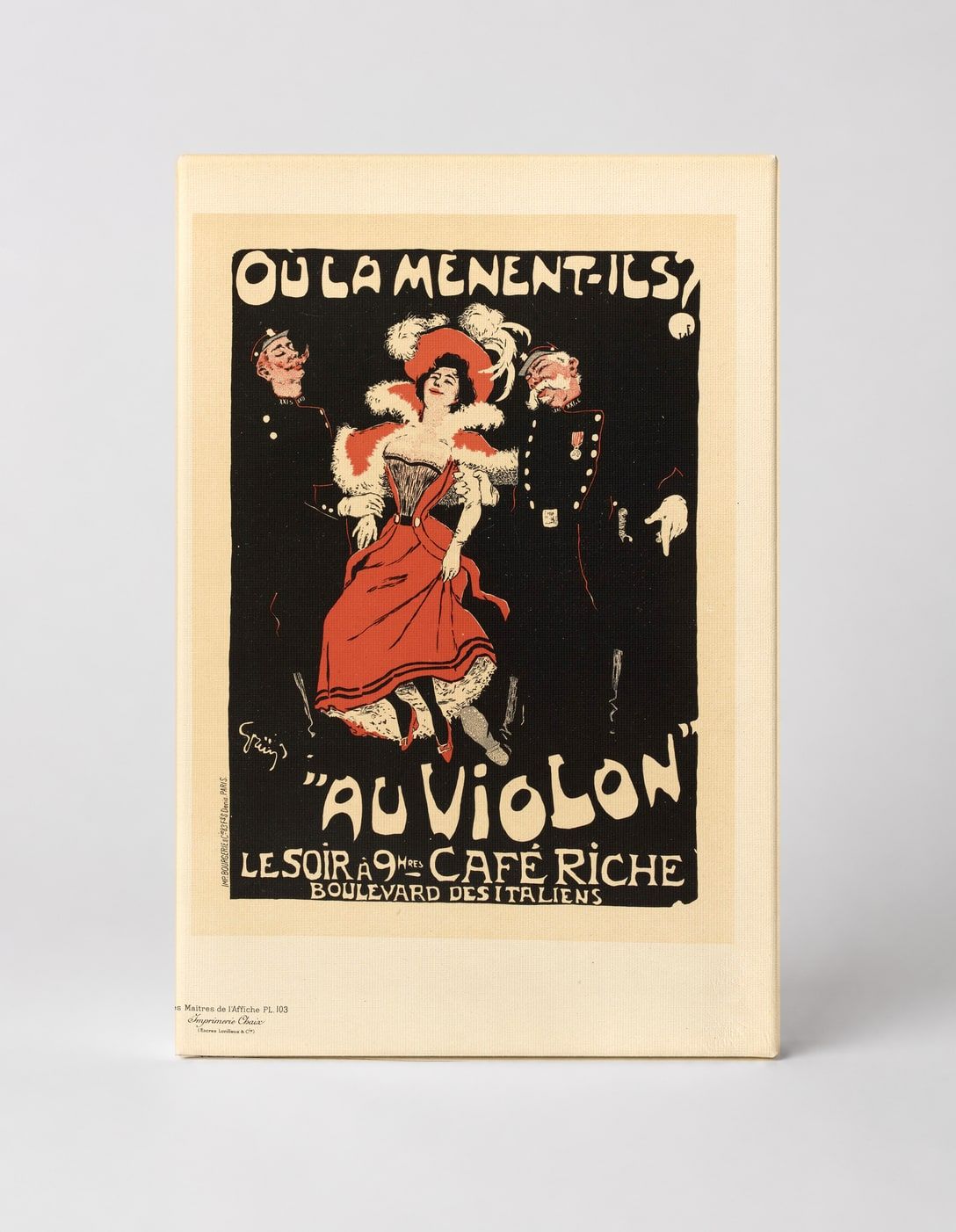 Au Violon Café Riche 1890s Belle Époque Vintage Poster Wall Art