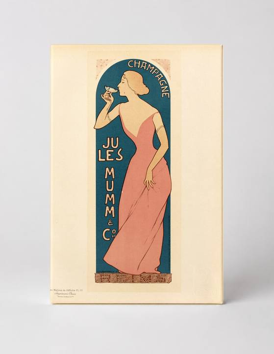 Champagne Jules Mumm & Co 1890s - Art Nouveau Vintage Poster Wall Art