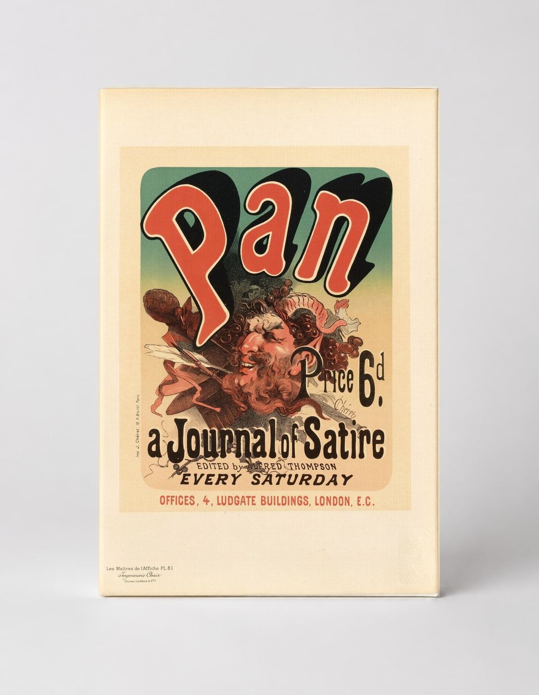 Pan Journal of Satire 1895 - Victorian Advertising Vintage Poster Wall Art