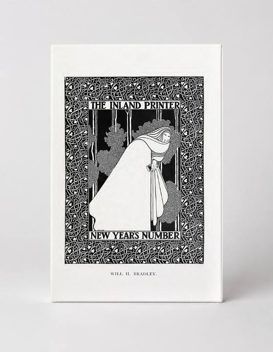 The Inland Printer New Years Number 1894 - Art Nouveau Vintage Poster Wall Art