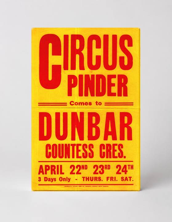 Circus Pinder Dunbar 1960s - Vintage Circus Advertising Poster Canvas Wall Art
