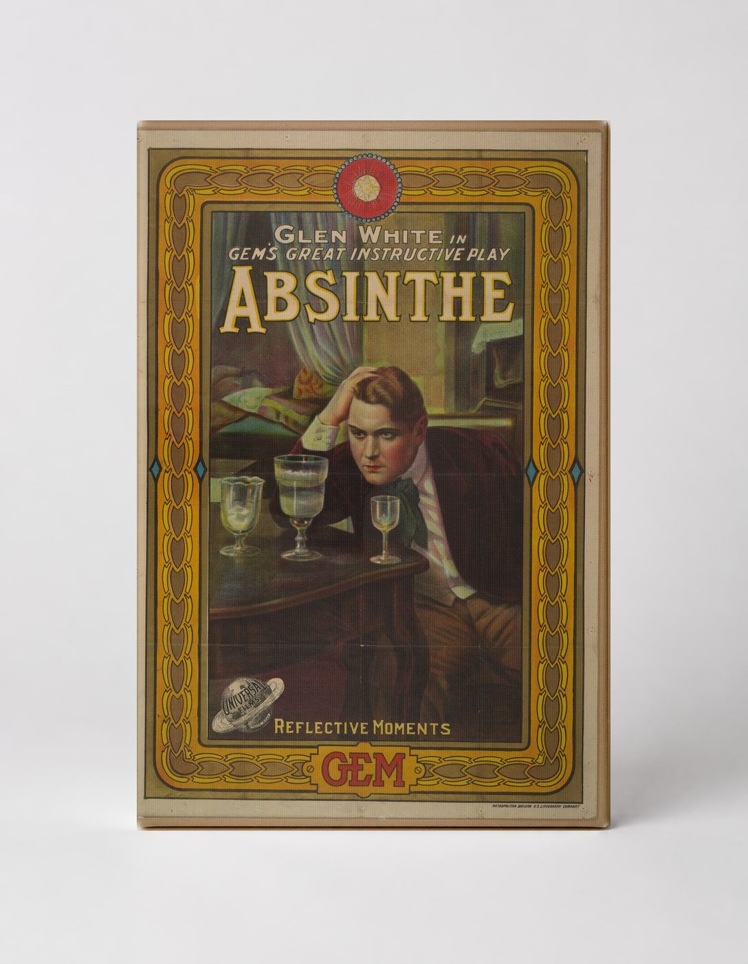 Absinthe Glen White 1900s Theatre Vintage Lithograph Poster Canvas Wall Art