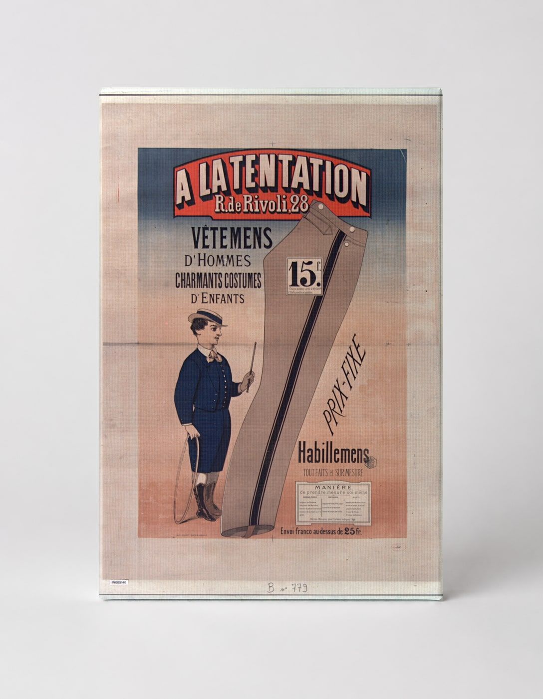 A La Tentation 1880s French Fashion - Vintage Advertising Poster Wall Art