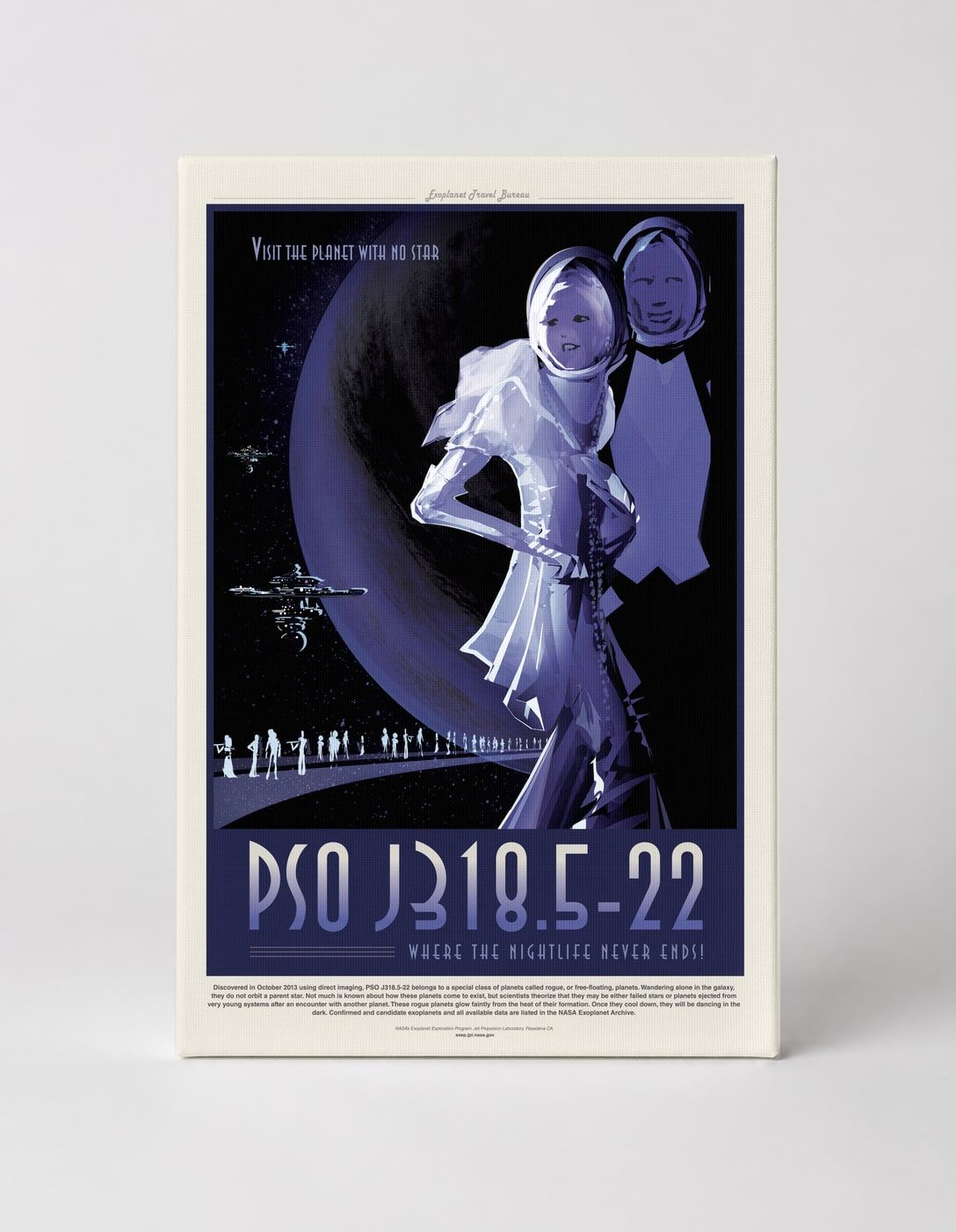 PSO J318.5-22 NASA Exoplanet Travel Poster - Vintage Space Wall Art