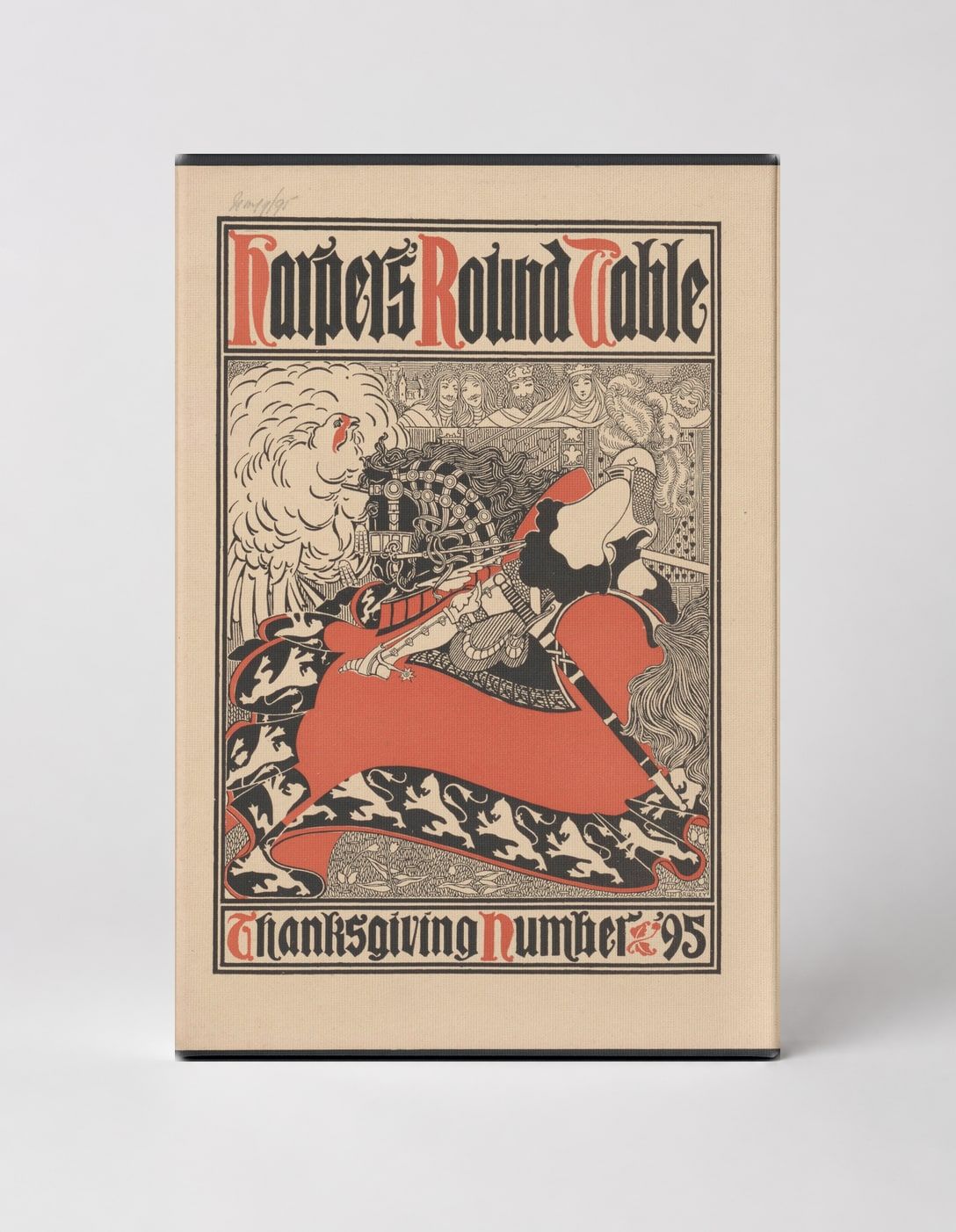 Harper's Round Table Thanksgiving 1895 - Victorian Magazine Cover Vintage Poster Wall Art