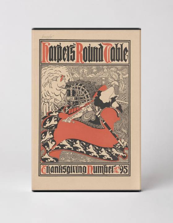 Harper's Round Table Thanksgiving 1895 - Victorian Magazine Cover Vintage Poster Wall Art