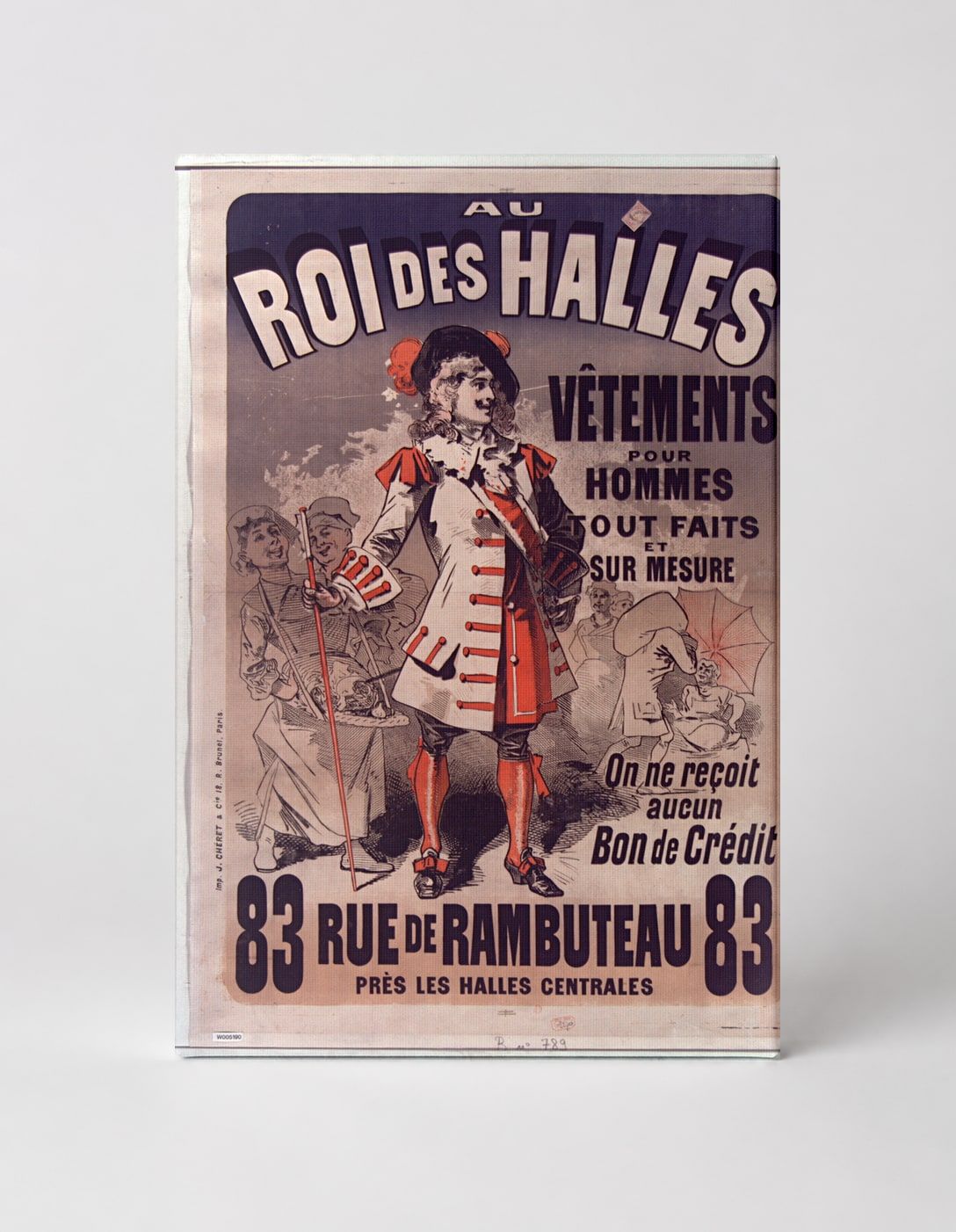 Au Roi des Halles 1890s French Menswear Vintage Poster Wall Art