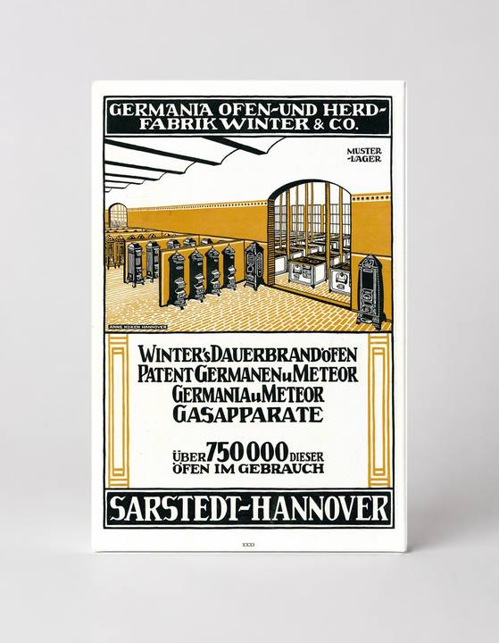 Germania Ofen Winter & Co 1900s German Stove Showroom Vintage Poster Wall Art