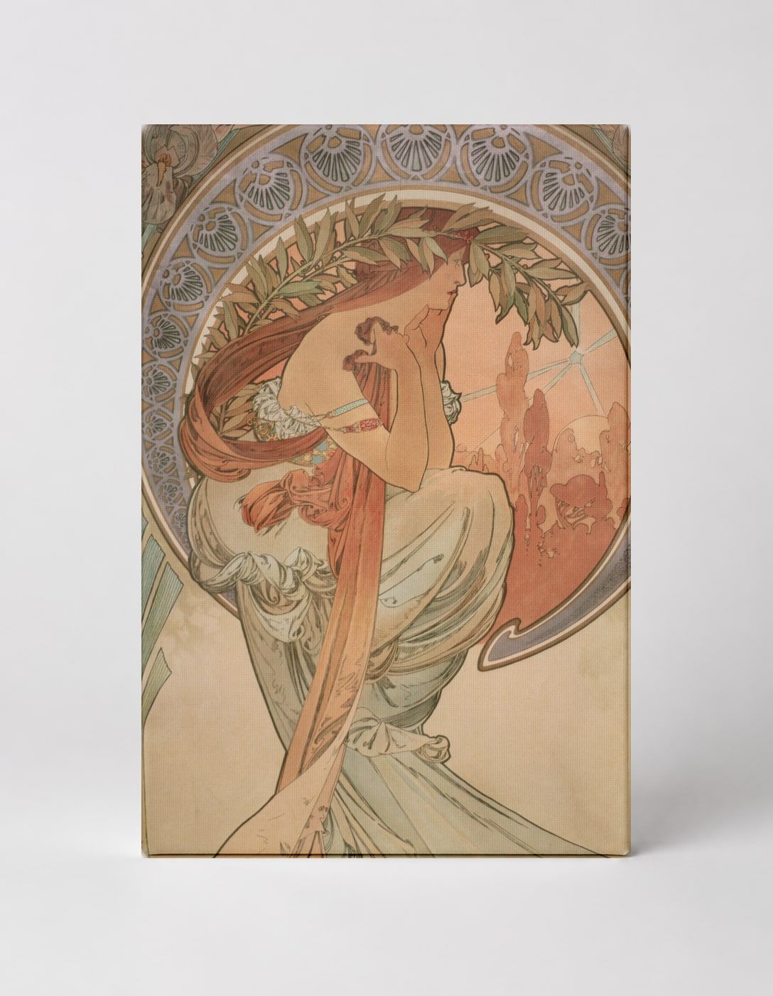 Poetry 1898 Art Nouveau Alphonse Mucha - Vintage Lithograph Poster Canvas Wall Art